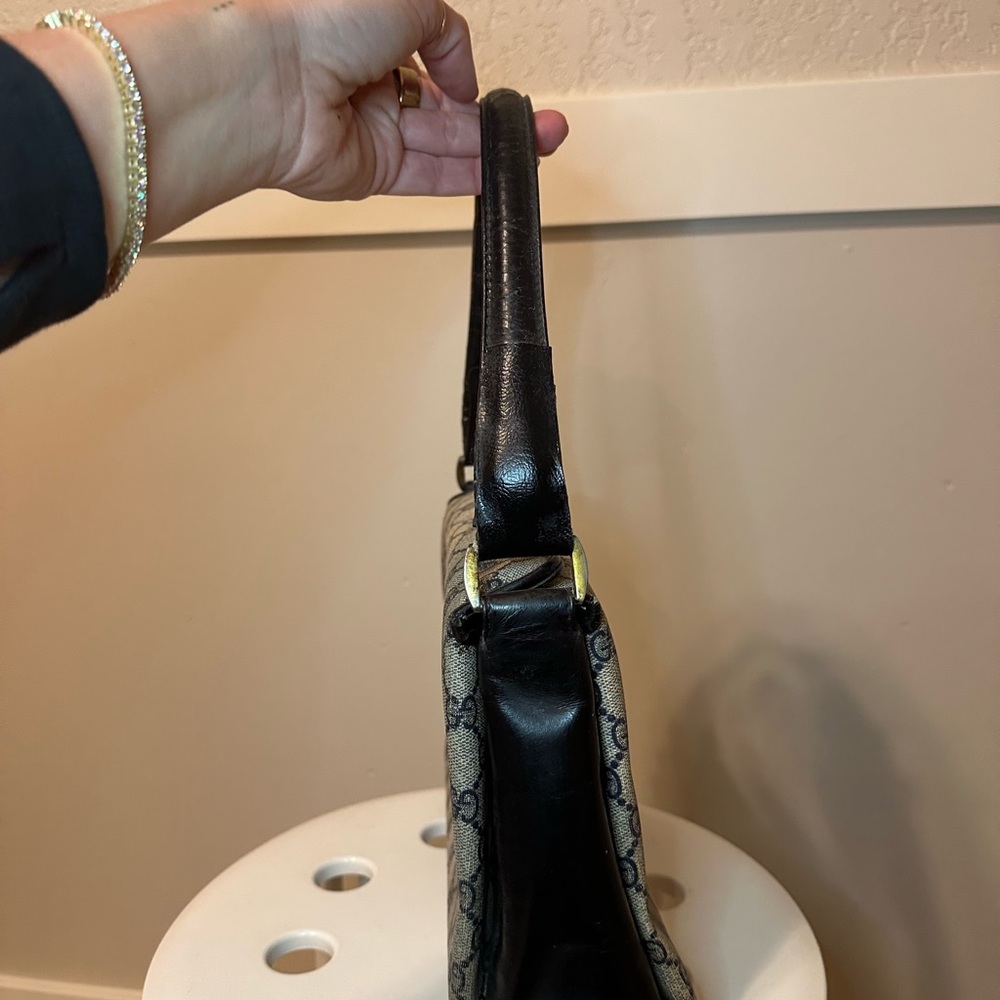 Gucci Monogram Blue and Black Shoulder Bag - Picture 2 of 11